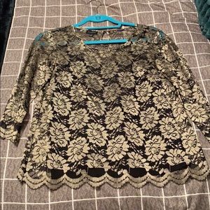 Three quarter sleeve Lace Shirt